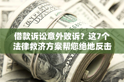 北京借款诉讼意外败诉？这7个法律救济方案帮您绝地反击！