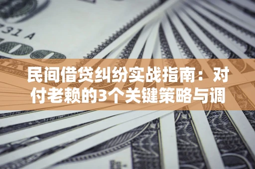 北京民间借贷纠纷实战指南：对付老赖的3个关键策略与调解盲区解析