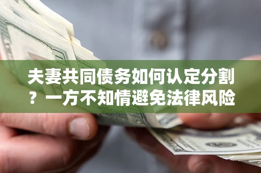北京夫妻共同债务如何认定分割？一方不知情避免法律风险必看！
